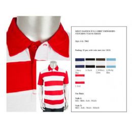 24 Wholesale Mens Fashion Polo Shirts Unfinished Stitching Jersey