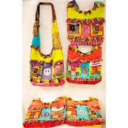 15 Pieces Handmade Nepal Hobo Bags Peace Two Pockets Design - Handbags