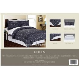 4 Pieces Manhattan Light Collection 8 Piece Printed Bed In A Bag - Blankets & Bedding