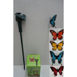 24 Pieces Solar Yard Stake In Assorted Colors [butterfly] - Garden Decor