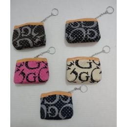 144 Units of Zippered Change PursE--"g" With Studs - Leather Purses and Handbags