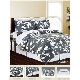 4 Pieces Manhattan Lights 8 Piece Bed N Bag Cal King Size - Comforters & Bed Sets