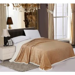 6 Units of Sherpa & Velboa Carved Reversible Blanket Queen - Blankets & Bedding