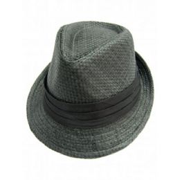 36 Pieces Black Fashion Fedora Hat - Fedoras, Driver Caps & Visor