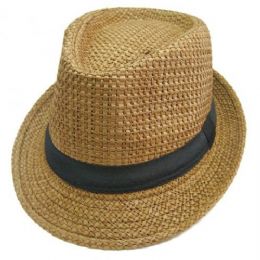 36 Wholesale Brown Fashion Fedora Hat