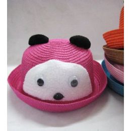 48 Pieces Panda Summer Hat Assorted Colors - Sun Hats