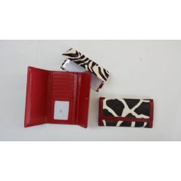 48 Units of Wallets With Check Book Cow Print Design - Leather Purses and Handbags