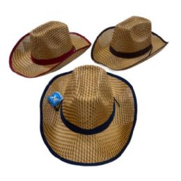 48 Units of Straw Cowboy Hat - Cowboy & Boonie Hat