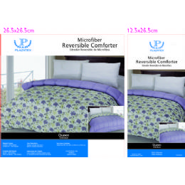 6 Pieces Printed Reversible Comforter - Queen Microfiber - Blankets & Bedding
