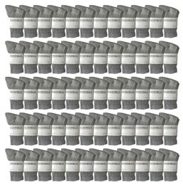 120 of Yacht & Smith Kid's Cotton Terry Cushioned Gray Crew Socks