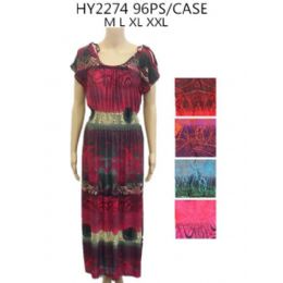 72 Wholesale Ladies Long Summer Dress