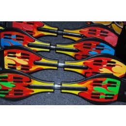 4 Pieces Flame Skateboard Rip Sticks Waveboard - Novelty Toys