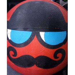 25 Wholesale Standard Size Basketball With An Novilty Mustache