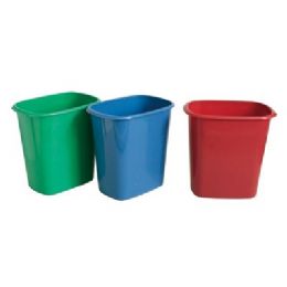 48 Pieces Rect. Trash Can 10.75"x7.25"x10.75" - Waste Basket