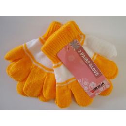 288 Pairs Glove Kid 2pk/set 4asst Color - Winter Sets Scarves , Hats & Gloves