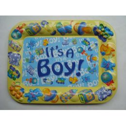 48 Pieces Tray Rect It's A Boy 41.5/31.5 - Plastic Serving Ware