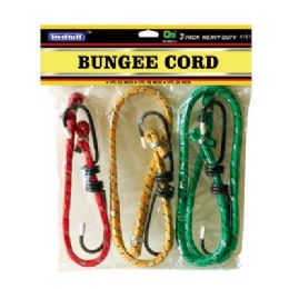 48 Wholesale 3pc Bungee Cords 12",18",24"