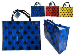 144 Pieces Polka Dot Shopping Bag - Bags Of All Types