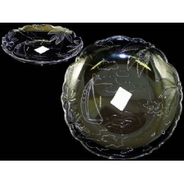 48 Pieces Round Crystal Tray - Plastic Serving Ware