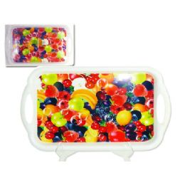 48 Pieces Rectangle Tray Fruit Design - Plastic Serving Ware