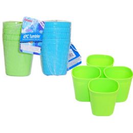 48 Wholesale 4 Asst Color Water Cups