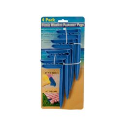 36 Pieces Wholesale 4 Pack Picnic Blank Fastener Pegs - Outdoor Recreation
