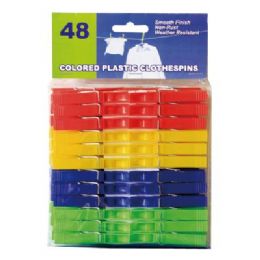 48 Pieces 48 Piece Plastic Clothespins - Clothes Pins