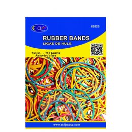 72 of Rubber Bands, 1/4lbs, Assorted Sizes & Assorted Colors (3 Inners Of 24)