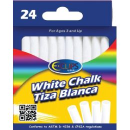48 Wholesale White Boxed ChalK- 24 Count