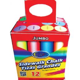 36 Wholesale Jumbo Sidewalk Chalk Boxed 12 Pcs