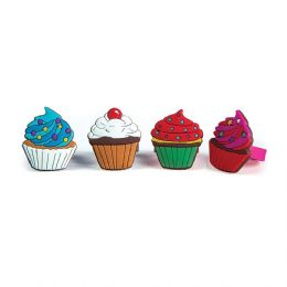 144 Pieces Cupcake Laser Cut Ring - Pencil Grippers / Toppers