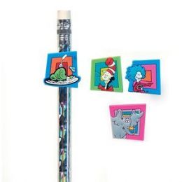 216 Units of Dr. Seuss Pencil Topper - Pencil Grippers / Toppers
