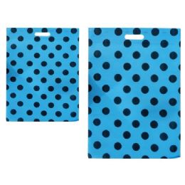 300 Wholesale Sh0pping Bag Polka Dot 14x20"blue Clr