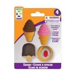 48 Pieces Home Office 4-Ct Dessert 3d Scented Eraser Pack - Erasers