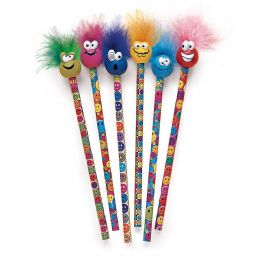 72 Units of Miles Smiles Tip Topz Pencil - Pencil Grippers / Toppers