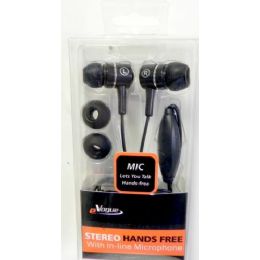 24 Pieces Wholesale Stereo Hands Free Earphone With IN-Line Microphone - Headphones and Earbuds
