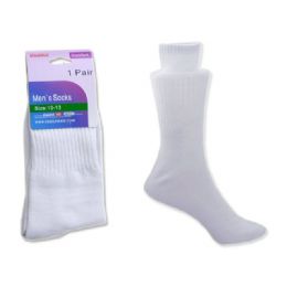 288 Wholesale Socks 1 Pair Men's White Clr