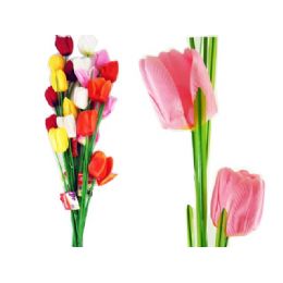144 Pieces Flower 97cm Long Tulip 4heads - Artificial Flowers