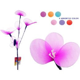 144 Wholesale Silk Flower & Butterfly 60cm l2