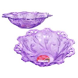 48 Wholesale Crystal Like Bowl Purple