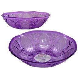 48 Wholesale Crystal Bowl Transparent Purple
