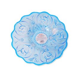 48 Wholesale Crystal Bowl Transparent Blue