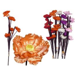 144 Wholesale Flower Poppy 5head 108cm L 6asst