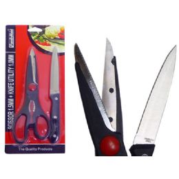 96 Wholesale Scissor 1.5mm+ Knife Utility1.0mm,