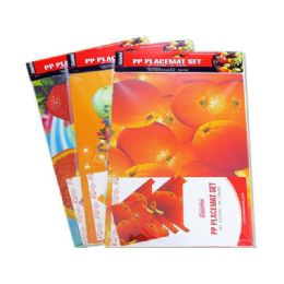 72 Pieces Placemat Fruit 4+4 - Placemats