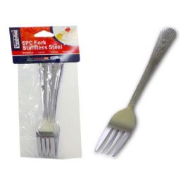 96 Wholesale Fork Stainless Steel 6pcs Smal