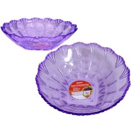 48 Wholesale Crystal Like Round Bowl Purple