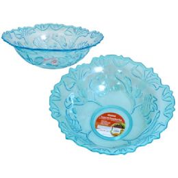 48 Wholesale Crystal Like Round Bowl Blue
