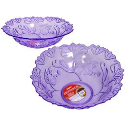 48 Units of Crystal Like Round Bowl Purple - Plastic Dinnerware