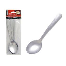 96 Wholesale 6pc Stainless Steel Spoons